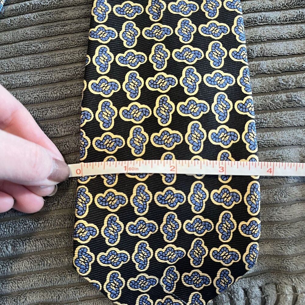 VTG Polo By Ralph Lauren Silver Tag Funky Neck Tie Necktie Made By Hand - Picture 6 of 7